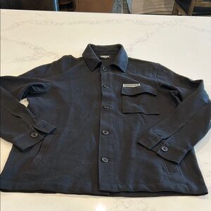 FEAR OF GOD ESSESNTIALS Men's Button Shirt Jacket Size XL In Black